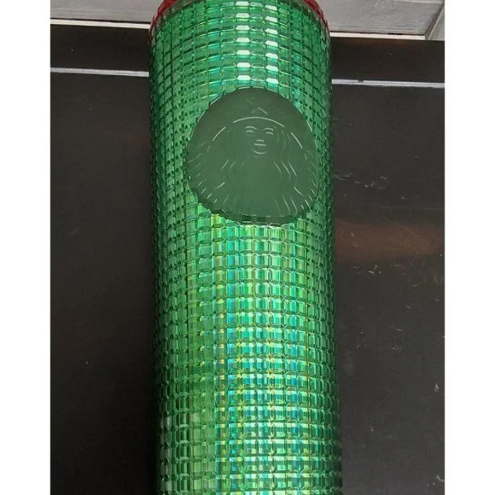 Spring 2023 Green and Pink Grid Cold Cup (24 oz) | Starbucks